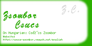 zsombor csucs business card